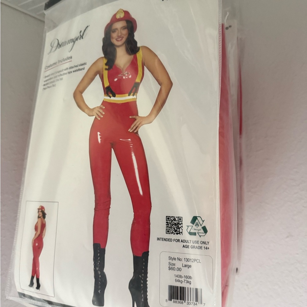 Dreamgirl Red Firefighter Jumpsuit Halloween costume